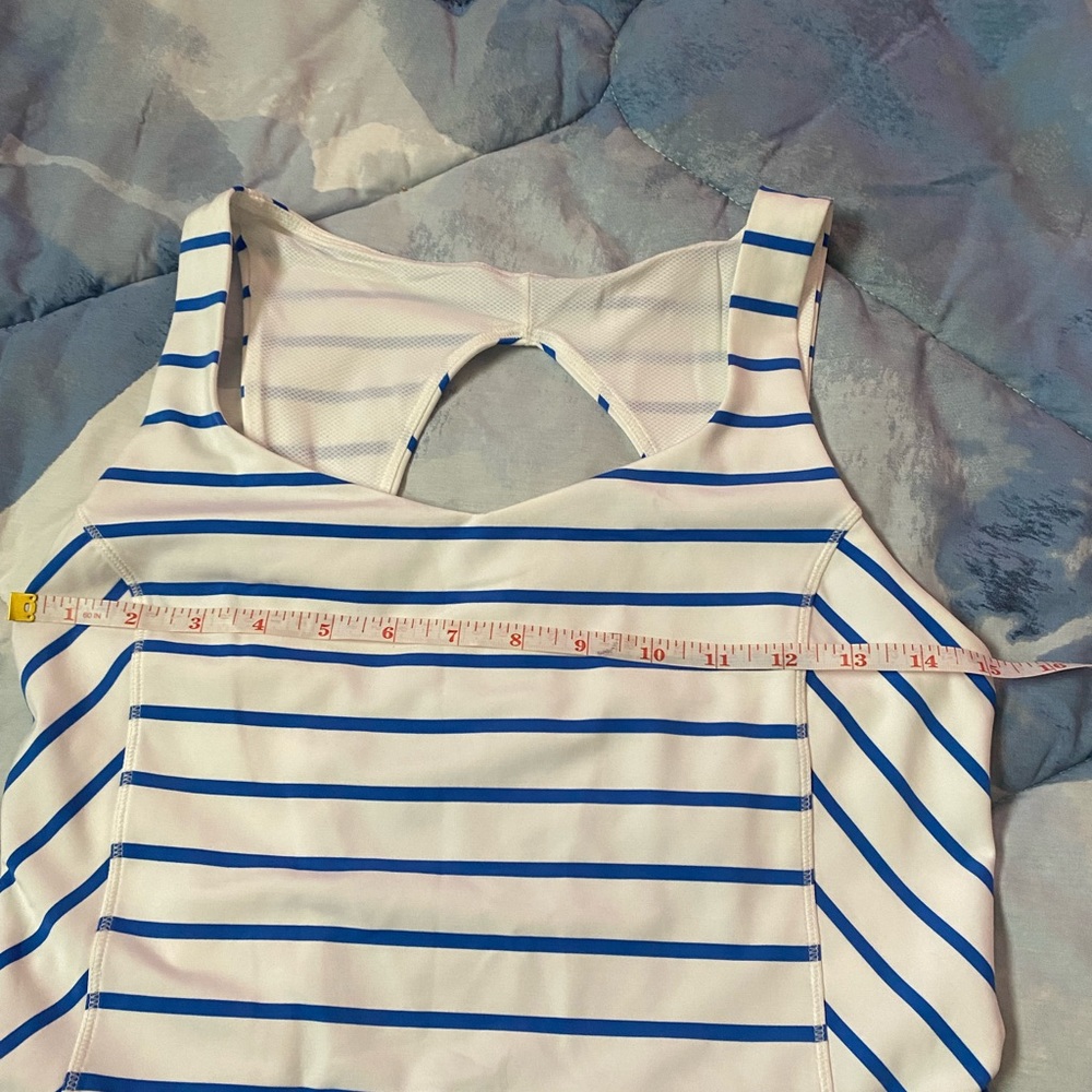 RARE Lululemon club dress deauville stripe pipe dream blue/white - Picture 7 of 15